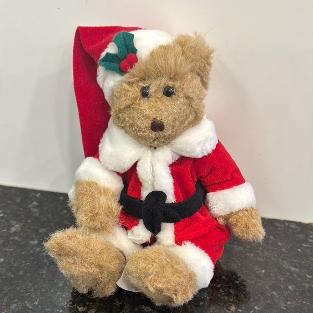 Vintage Russ Santa Bear With Santa Hat 9"